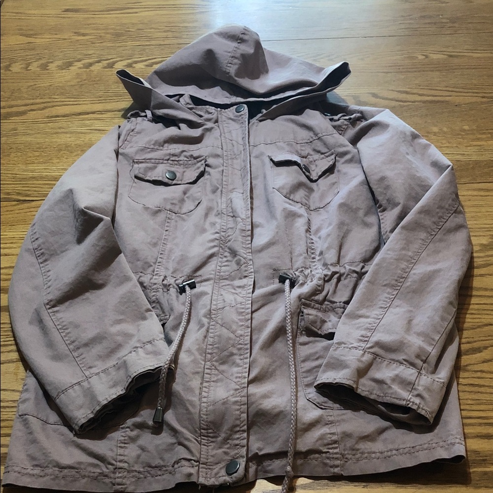 New Look Dusty Mauve Hooded Utility Jacket